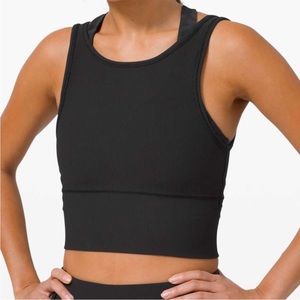 Lululemon power pivot tank ribbed in black